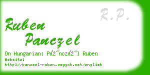 ruben panczel business card